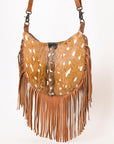 American Darling Hand Tooled Hair On Genuine Leather women bag western handbag purse
