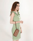 American Darling ADBG1290 Hand Tooled Genuine Leather women bag western handbag purse