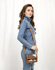 American Darling Cross Body Ii Hand Tooled Hair-onGenuine Leather women bag western handbag purse