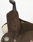 HILASON Western Horse Flex Tree Trail Barrel Racing Genuine American Leather Saddle