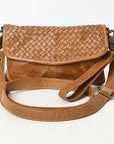 Never Mind Nmbgm155 Small Crossbody Vintage Handmade Genuine Cowhide Leather Women Bag Western Handbag Purse