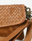 Never Mind Nmbgm155 Small Crossbody Vintage Handmade Genuine Cowhide Leather Women Bag Western Handbag Purse