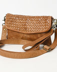 Never Mind Nmbgm155 Small Crossbody Vintage Handmade Genuine Cowhide Leather Women Bag Western Handbag Purse