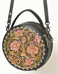 American Darling Canteen Hand Tooled Genuine Leather Women Bag Western Handbag Purse