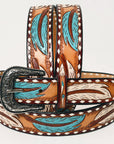 American Darling Beautifully Hand Tooled Genuine American Leather Belt Men and Women