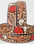 Beautifully Hand Tooled Genuine American Leather Belt Men and Women