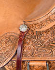 HILASON Western Horse Cutter Trail Barrel American Leather Saddle Tan