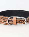 Hilason Western Style Heavy Duty Beaded American Leather Pet Dog Collar