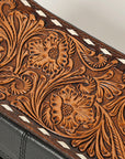American Darling Hand Tooled Hair On Genuine Leather Women Bag Western Handbag Purse