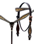 Floral Horse Western Leather Breast Collar & Headstall Comfytack by Hilason