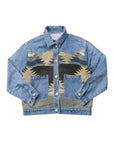 Contrast denim western jacket