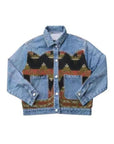 Contrast denim western jacket