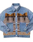 Contrast denim western jacket