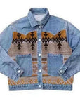 Contrast denim western jacket