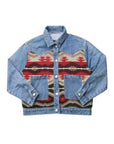 Contrast denim western jacket