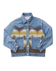Contrast denim western jacket