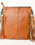 American Darling ADBG1299 Hand Tooled Hair-On Genuine Leather Women Bag Western Handbag Purse