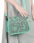 American Darling ADBGZ781 Hand Tooled Genuine Leather Women Bag Western Handbag Purse