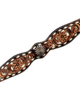 Hilason Horse Floral Hand Carved American Leather Breast Collar Headstall Concho Brown