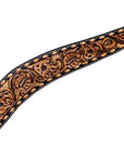 Hilason Horse Floral Hand Carved American Leather Breast Collar Headstall Brown