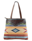 OHLAY OHV112 HOBO Hand Tooled Upcycled Wool Upcycled Canvas Genuine Leather women bag western handbag purse