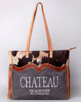 OHLAY WEEKENDER Upcycled Wool Embossed Genuine Leather women bag western handbag purse