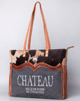 OHLAY WEEKENDER Upcycled Wool Embossed Genuine Leather women bag western handbag purse