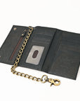 AMERICAN TANNER Genuine Leather Long Bifold Wallet For Men Women H6.5 X W3.25 X D1