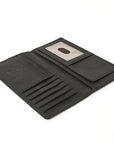 AMERICAN TANNER Genuine Leather Long Bifold Wallet For Men Women H7 X W3