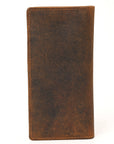 AMERICAN TANNER Genuine Leather Long Bifold Wallet For Men Women H7 X W3