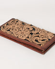 OHLAY WALLET Hand Tooled Genuine Leather women bag western handbag purse