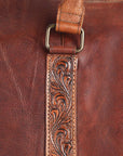 Ohlay Bags OHM102 Duffel Hand Tooled Genuine Leather Women Bag Western Handbag Purse