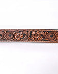 COMFYTACK Western Genuine Leather Belt for Men Women Cowboy Cowgirl Handmade Unisex Full Grain Heavy Duty Floral Tooled Belt