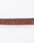 COMFYTACK Western Genuine Leather Belt for Men Women Cowboy Cowgirl Handmade Unisex Full Grain Heavy Duty Floral Tooled Belt