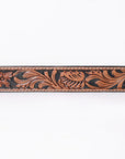 COMFYTACK Western Genuine Leather Belt for Men Women Cowboy Cowgirl Handmade Unisex Full Grain Heavy Duty Floral Tooled Belt