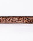 COMFYTACK Western Genuine Leather Belt for Men Women Cowboy Cowgirl Handmade Unisex Full Grain Heavy Duty Floral Tooled Belt