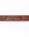 COMFYTACK Western Genuine Leather Belt for Men Women Cowboy Cowgirl Handmade Unisex Full Grain Heavy Duty Floral Tooled Belt