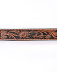 COMFYTACK Western Genuine Leather Belt for Men Women Cowboy Cowgirl Handmade Unisex Full Grain Heavy Duty Floral Tooled Belt