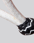Hilason Western Horse Noseband Genuine Leather Rein With Bosal Set White / Black