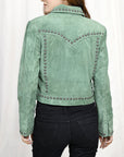 Genuine Vintage leather Women shirt jacket dress ladies girl