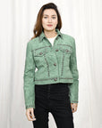 Genuine Vintage leather Women shirt jacket dress ladies girl