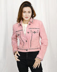 Genuine Vintage leather Women shirt jacket dress ladies girl