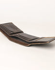 AMERICAN TANNER Genuine Leather Hand Burnished Trifold Wallet For Men Women H4.25 X W3 X D0.5