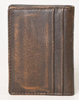 AMERICAN TANNER Genuine Leather Hand Burnished Bifold Wallet For Men Women H4.25 X W3 X D0.5