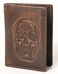 AMERICAN TANNER Genuine Leather Hand Burnished Bifold Wallet For Men Women H4.25 X W3 X D0.5