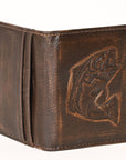 AMERICAN TANNER Genuine Leather Hand Burnished Bifold Wallet For Men Women H4.25 X W3 X D0.5