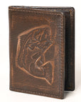 AMERICAN TANNER Genuine Leather Hand Burnished Bifold Wallet For Men Women H4.25 X W3 X D0.5