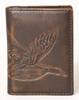 AMERICAN TANNER Genuine Leather Hand Burnished Bifold Wallet For Men Women H4.25 X W3 X D0.5