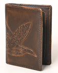 AMERICAN TANNER Genuine Leather Hand Burnished Bifold Wallet For Men Women H4.25 X W3 X D0.5