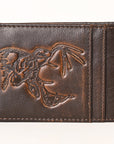 AMERICAN TANNER Genuine Leather Hand Burnished Bifold Wallet For Men Women H4 X W3.25 X D0.5